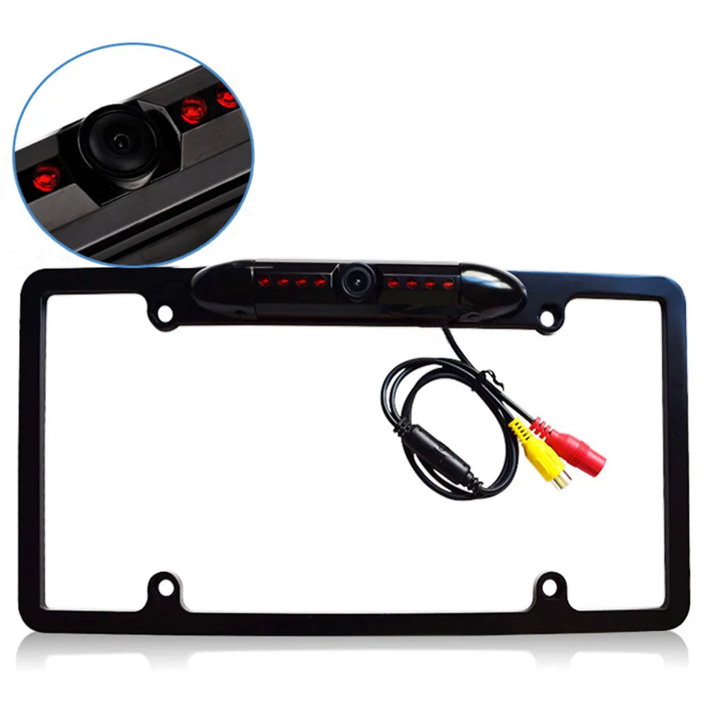 Custom license plate frame rear view camera license plate frame infrared light night vision vehicle camera
