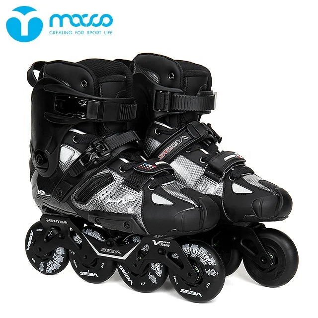 MACCO/SEBA professional slalom inline skates fitness ILQ-9 fiber street invader wheel adult 2017-HV blue