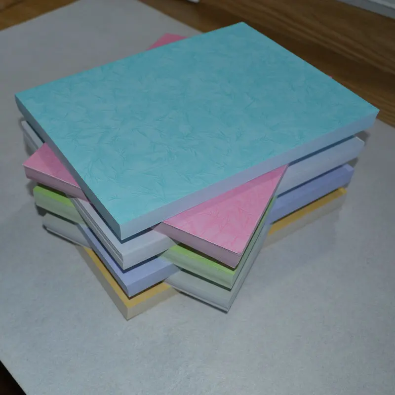 New Luxury Blank Thick Heavy Weight emboss paper embossed wall Textured Coloured Cardstock Paper For Printing