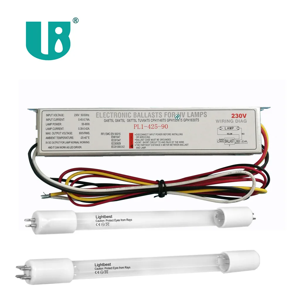 T5 UVC tube Electronic Ballast instant start uv ballast PL1-425-90 ultraviolet ballast