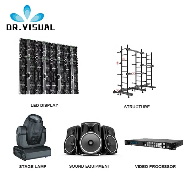 DR VISUAL LED curve splicing Outdoor Rental Led Display Screen p3 led panel digital screen maker