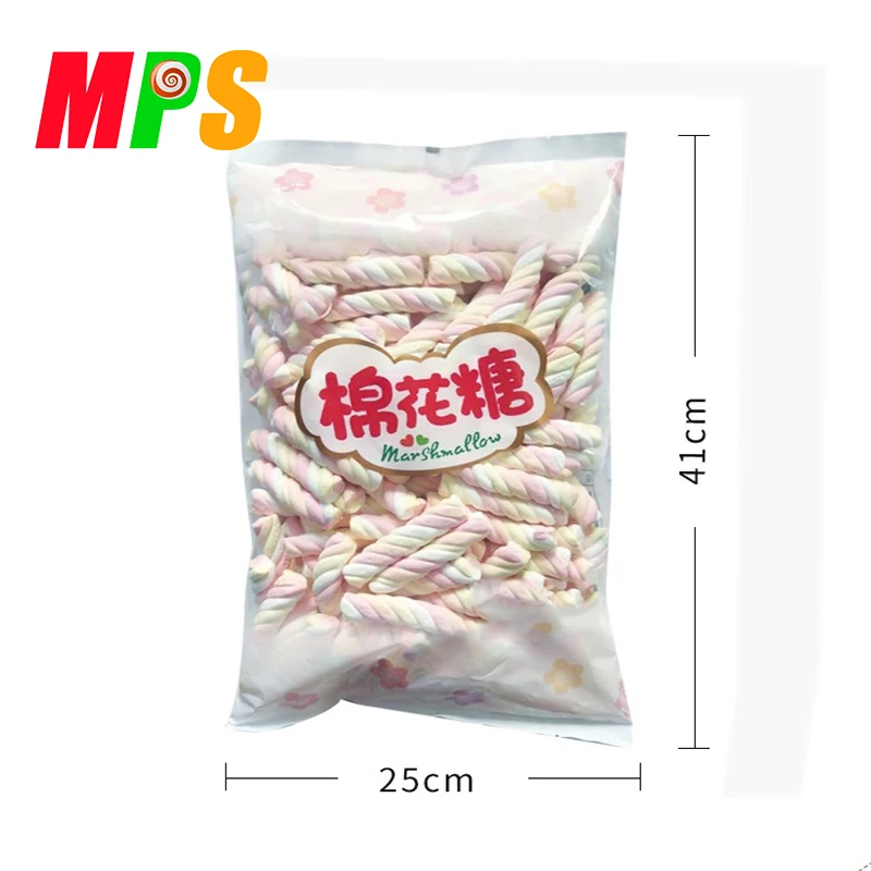 Halal High Quality 8g Twist Multi Color Strawberry Flavoured Marshmallow