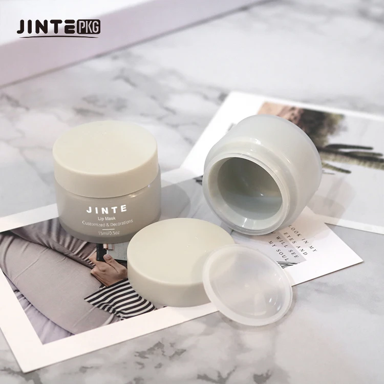 10ml 15ml Empty PP Plastic Lip Moisturizer Plastic Jar Double Wall Cosmetic Packaging Container With Screw Cap