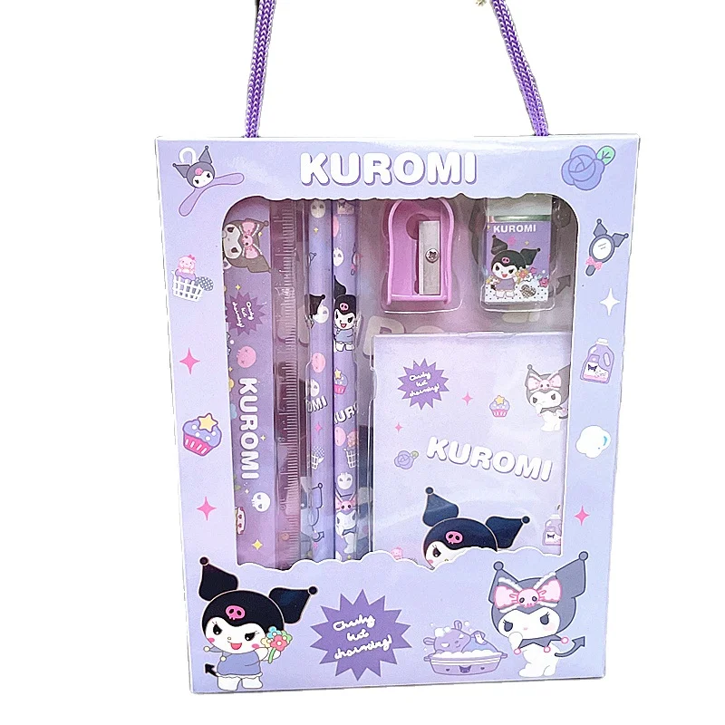 Оптовая продажа аниме мультфильм kuromi школьный Канцелярский набор для студентов
