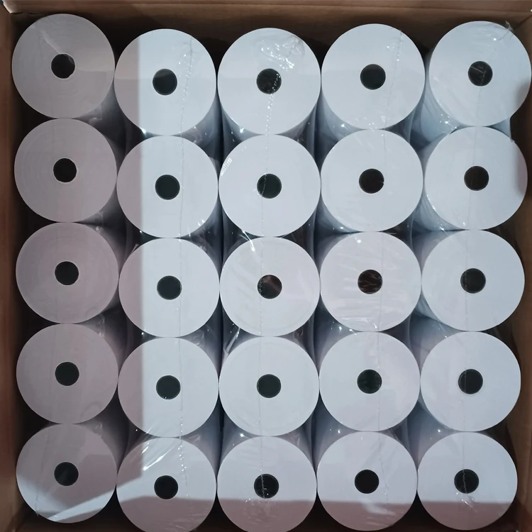 Single Layer 80 X 70mm Thermal Paper Roll Pos Receipt Till Cash Register Printed for POS ATM machine