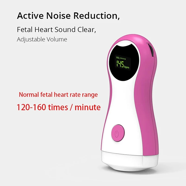 Factory ManufacturingLCD Display Fetal Doppler Rate Baby Heart Beat Doppler Fetal Monitor