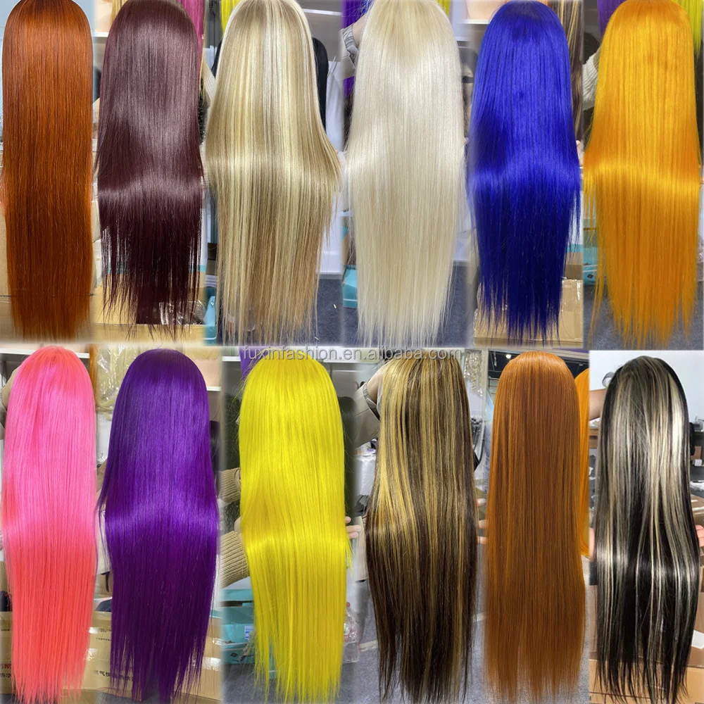 Blue Color 13*4 Lace Front Wigs with Pre Plucked Hairline Brazilian Remy Hair Body Wave Lace Front Human Hair Wig with Baby Hair