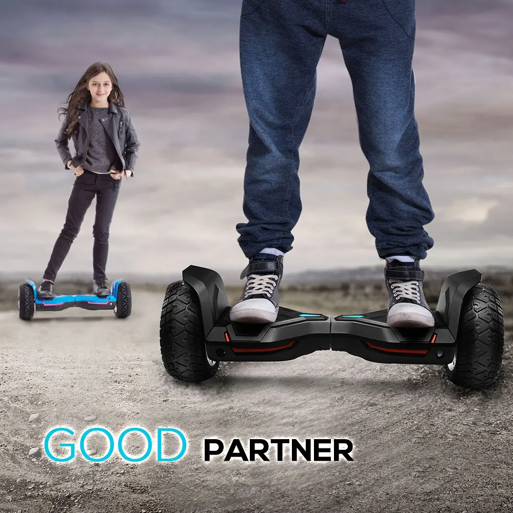 GYROOR New Cool Lighting Tunnel Motor Hoverboard Two Wheels Self Balancing Electric