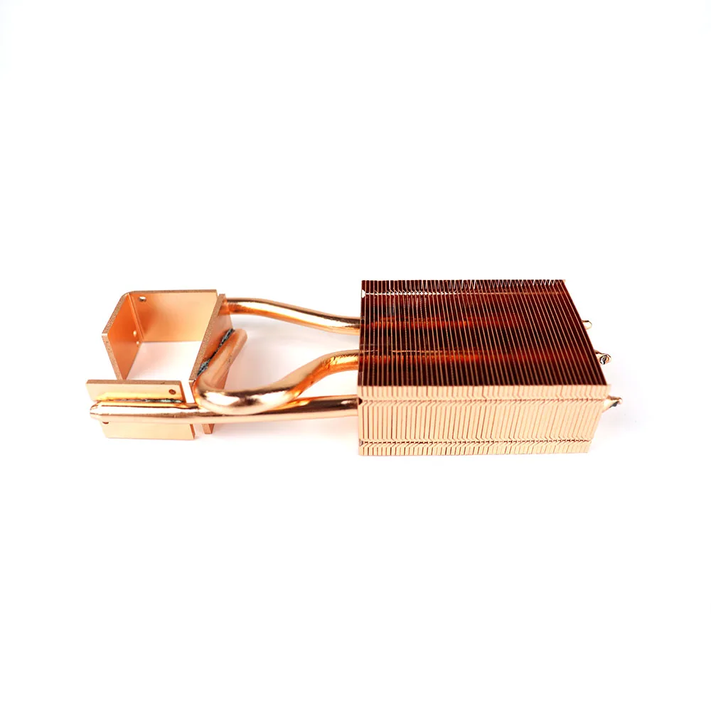 Factory Brass Heatsink Parts Luminous Body Copper Cooler for Led Light Zipper Fin Heat Sink