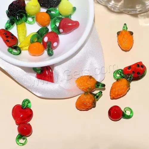 DIY cute Fruit Lampwork jewelry Pendants different styles for choice more colors for choice 1605286
