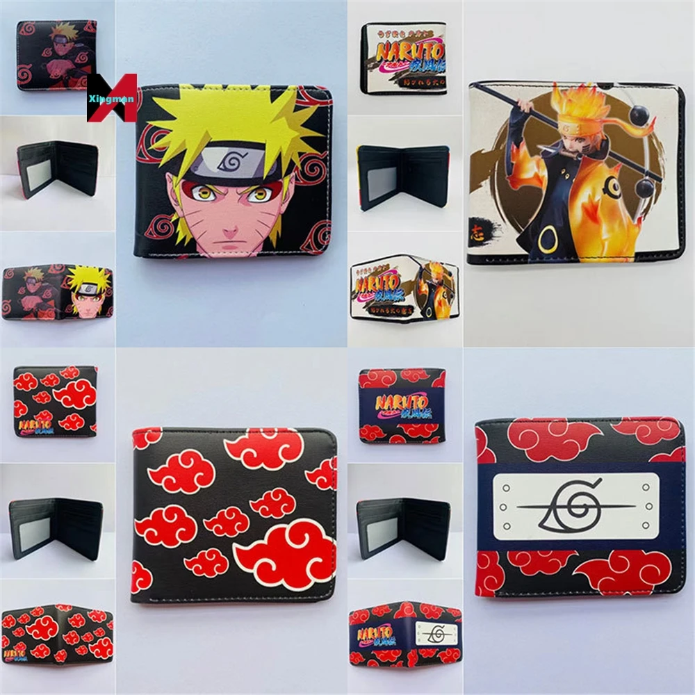 XM 40 designs New Red Cloud Ninja Narutoed Sasuke Four Generation Konoye Uchiha PU Leather Coin Wallet