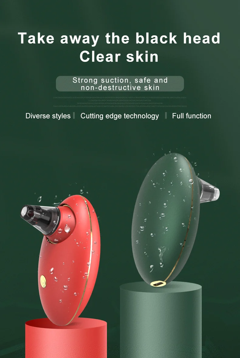 Wholesale Bestseller Electric Vacuum Pimples Acne Remover Kit Skin Pore Cleansing Facial Blackhead Removal Machine Black OEM