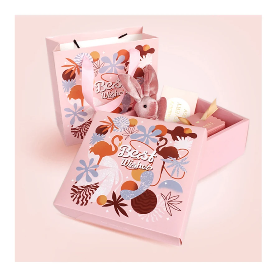 
fashion Candy Storage Decorative packaging colour printing folding white cardboard paper Xmas Eve apple small christmas gift box 