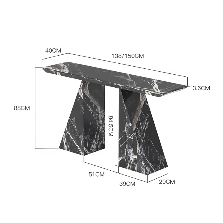 Mebel home furniture modern italian marble console table living room entryway console table