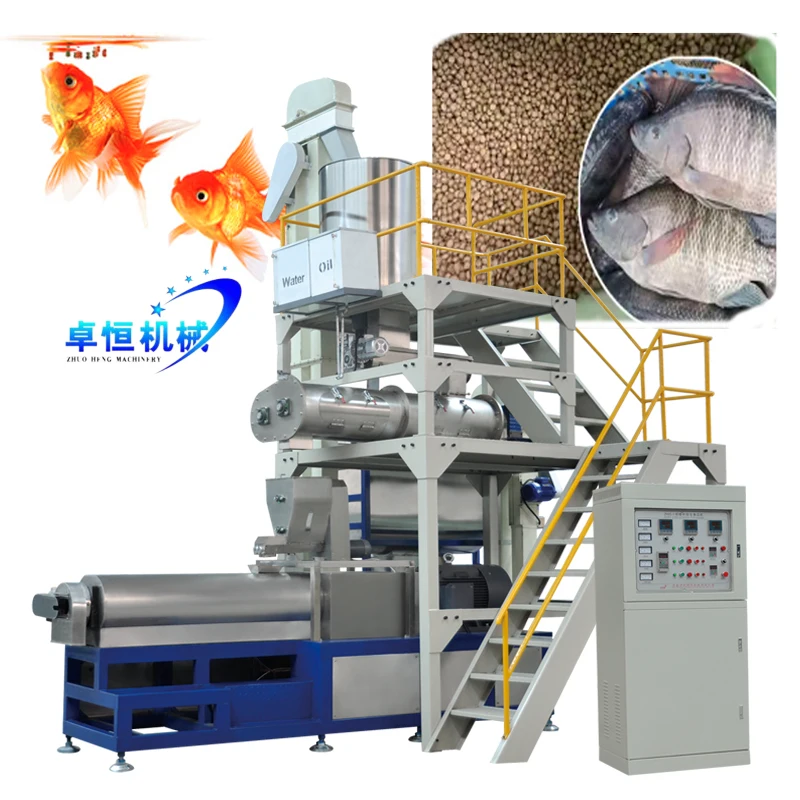 Advanced technology Big capacity automatic fish feed dog make pet food process machine Jinan industrial machinery