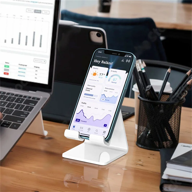 Custom Universal Desk cellPhone Holders Accessories Portable Acrylic Mobile Phone Stand Clear Phone Stand For Desk