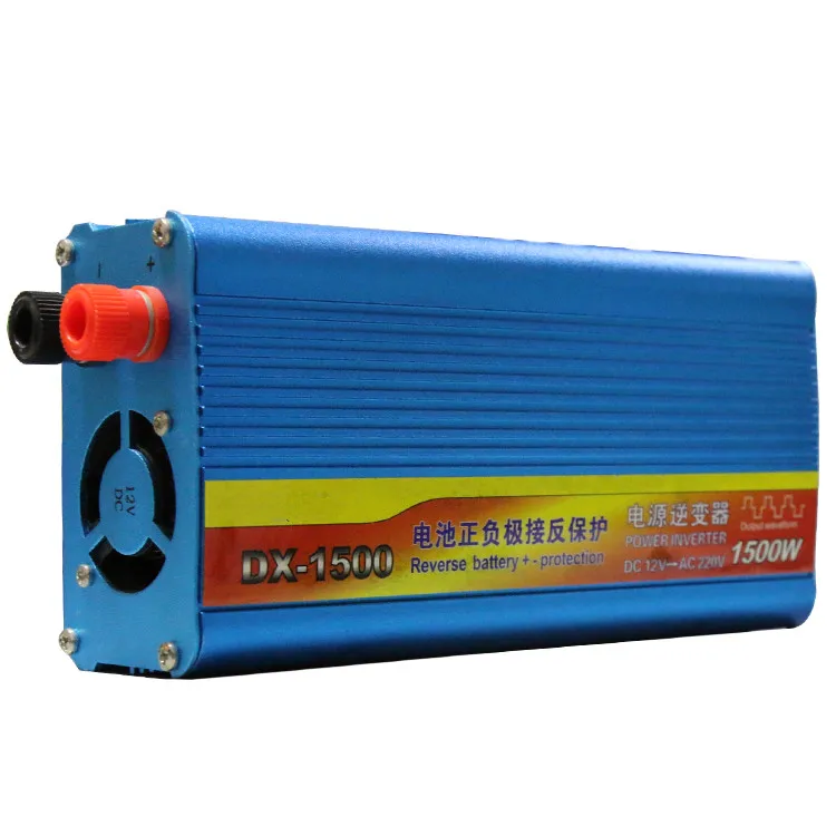 Solar Inverter DC 12V 24V AC 110V 220V  1500W Modified Sine Wave Inverter with Reverse Polarity Protection