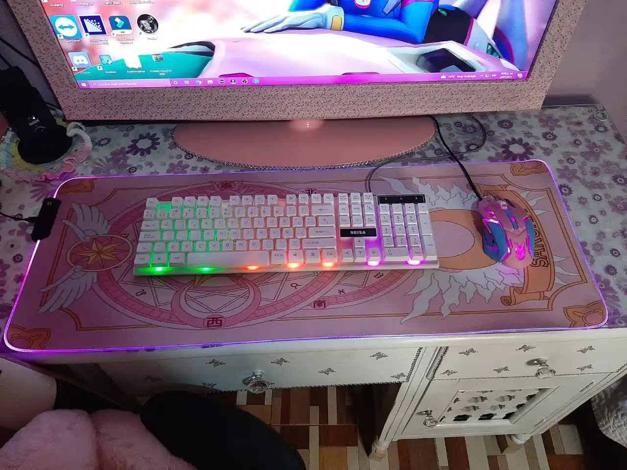 Аниме Cardcaptor Sakura коврик для игровой мыши симпатичный 60x3 0/90x40 см kawaii компьютерной XL ноутбук