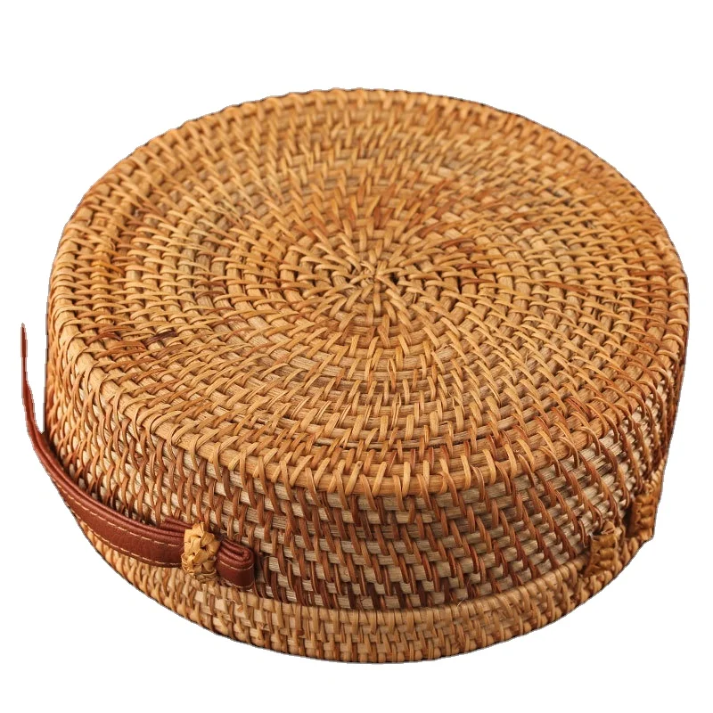 2024 Fashion Women Summer Bohemia Handbag Bali Rattan Bag Handmade Woven Beach Cross Body Round Straw Bags