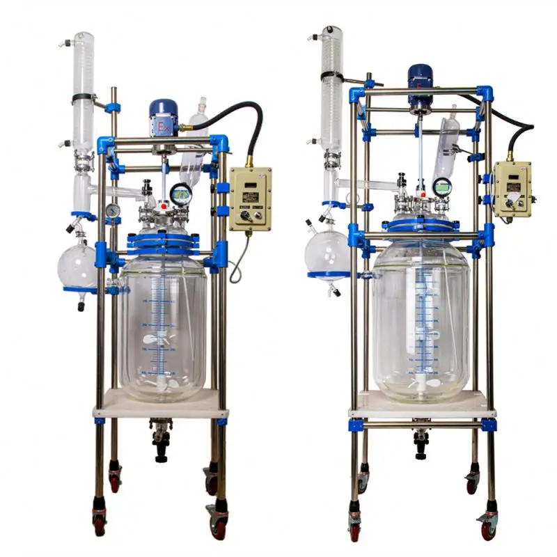 200 Liters Large Capacity Jacketed Glass Reactor With Double Layer