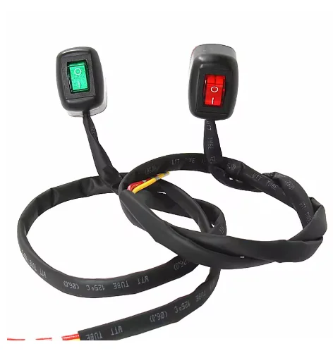 Paste Type Car Push Button Switch with LED Light ON/Off DIY Car Switch  Rocker Switch with Cable