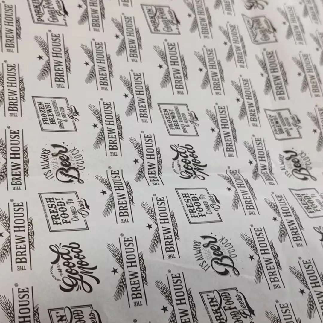 custom printed food grade biodegradable greaseproof 30-60g butter wrapping paper high quality wax baking paper in sheets