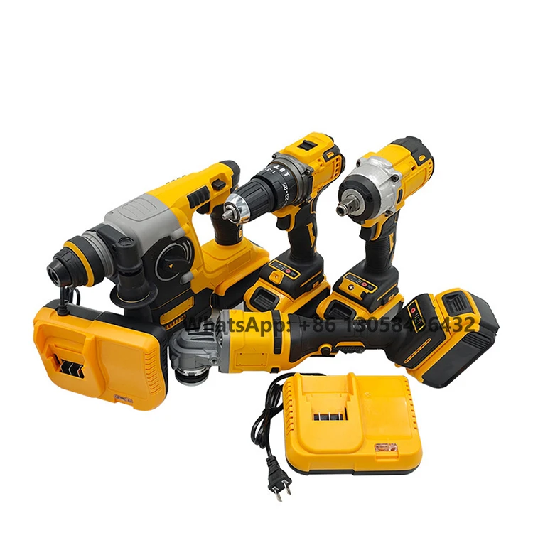 Professional Tool Sets 42v 21v 4.0ah Lithium Battery Cordless Driver Power Car Impact Wrench Set