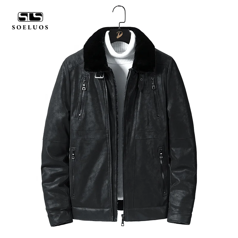 2021 latest design padded leather jacket customized wholesale artificial leather jacket and soft sheepskin jacket