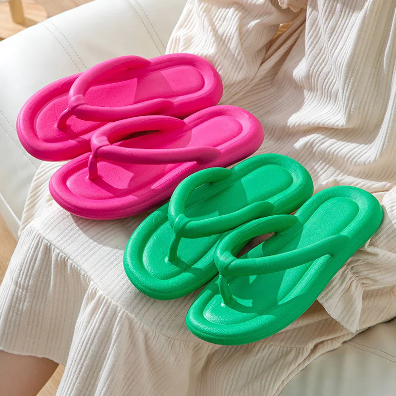 New Summer Flip Flops Women Cute Soft Sole Eva Beach Slippers Fashion Sandals House Bathroom Non-Slip Shoes Slides