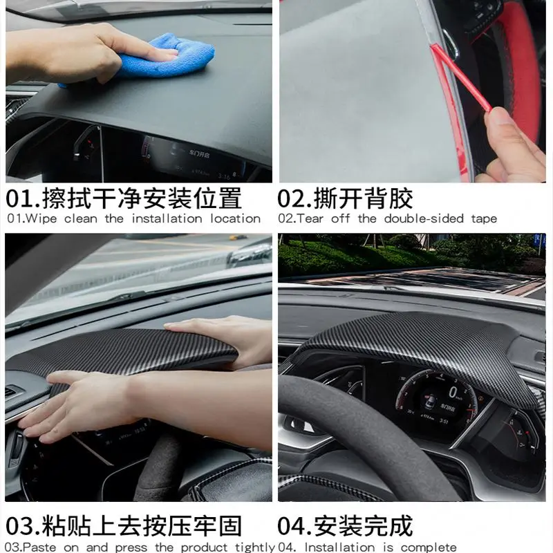 For Honda Civic 10th Gen FK7 FK8 SIFC Carbon Fiber Dashboard Cover Center Console Steering Wheel  Speeeter Cover Car Accessories