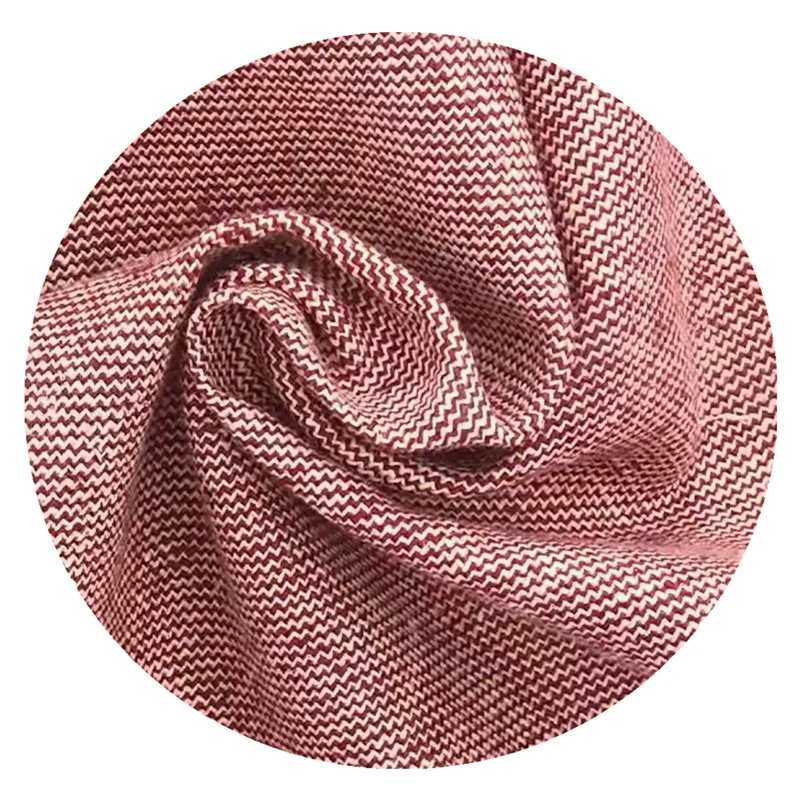 Free Sample 52%Linen   48%Cotton Twill Fabric Yarn Dyed Shirt Fabric Single Jersey Sports Fabric