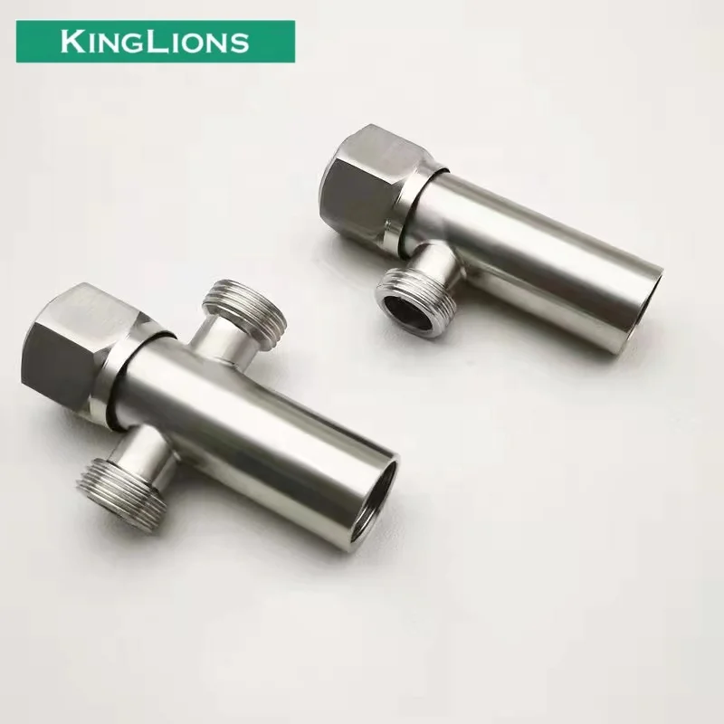 Kinglions Female Thread 304 Stainless Steel Faucet Triangle Valve Thread Angle Valve Inlet Water Stop Valve