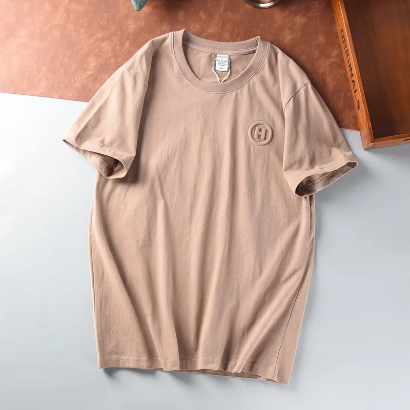 Custom Logo 320 gsm 3D Printing Clothing Oversized  Tshirt Men Embossed T Shirt