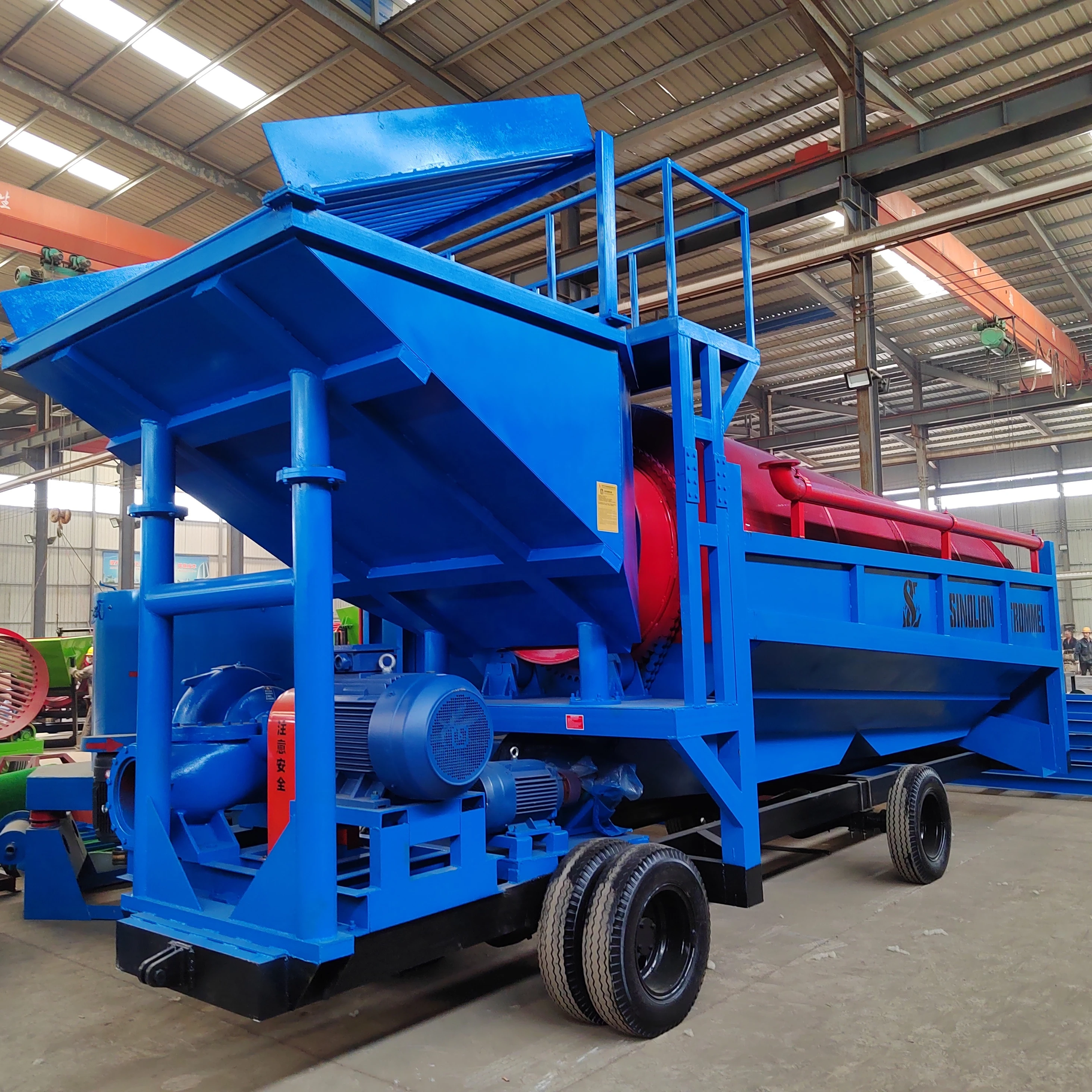 Movable Gold Extraction Equipment Washing Trommel Screen