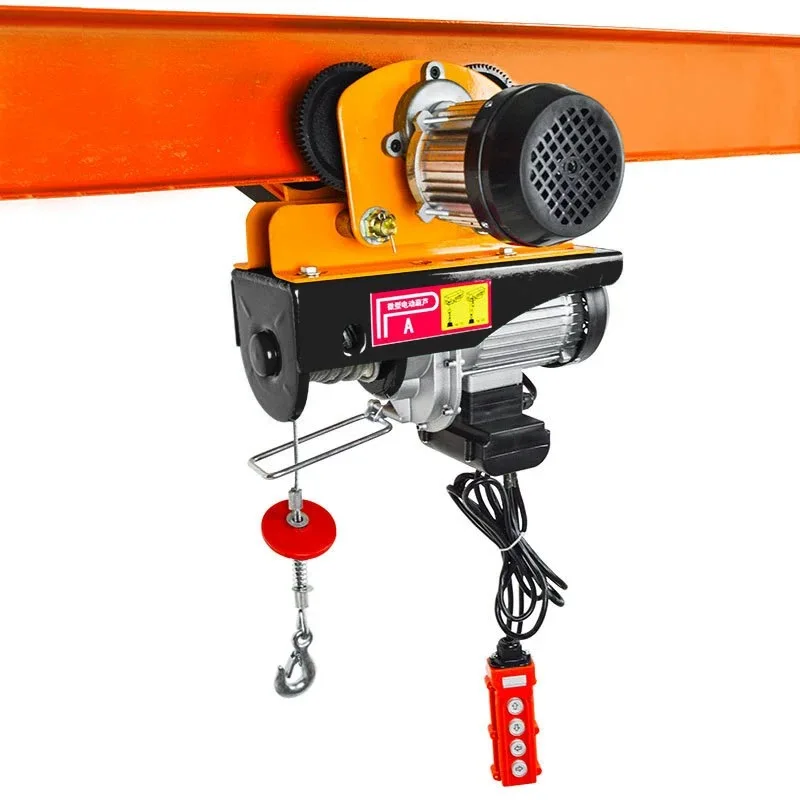 50kg pa1000 mini electric wire rope hoist 100kg mini electric hoist with trolley