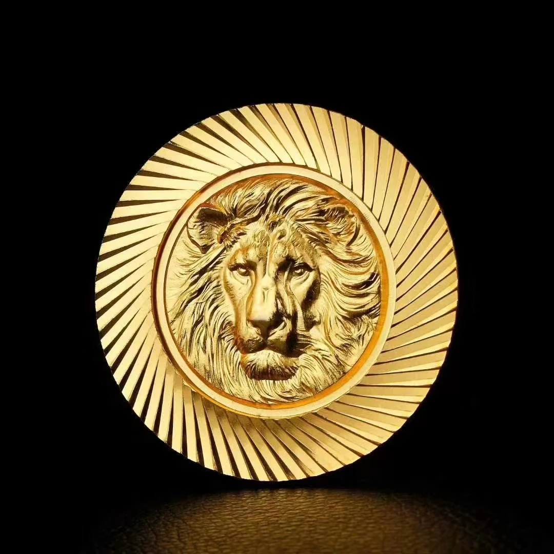 Custom avatar embossed gold-plated 3D metal coins