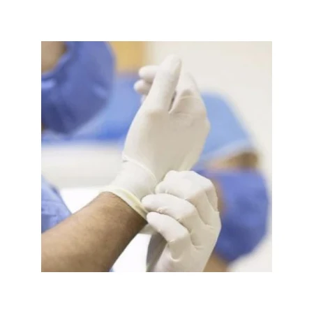 China supplied laboratory sterile antiskid disposable Powder free medical latex surgical gloves