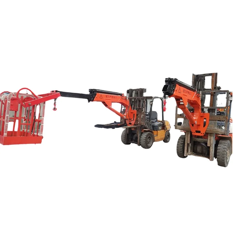 2.5 Ton Bob-Lift Durable  Folding Arm Crane Forklift Jib Crane Matching Forklift For Sales