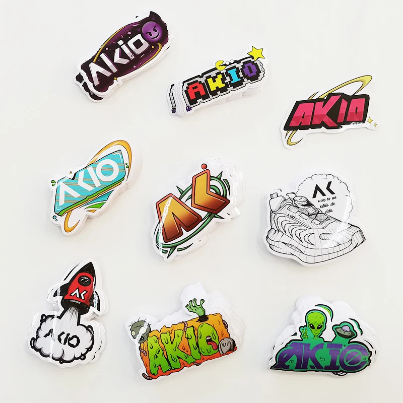 Custom Personalized Adhesive Vinyl Individual Logo Sticker Cheap Die Cut Label stickers For Laptop Bottle