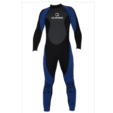 Male / female 3mm neoprene full body UV protection one-piece long sleeve scuba diving suit back zipper scuba swimsuit