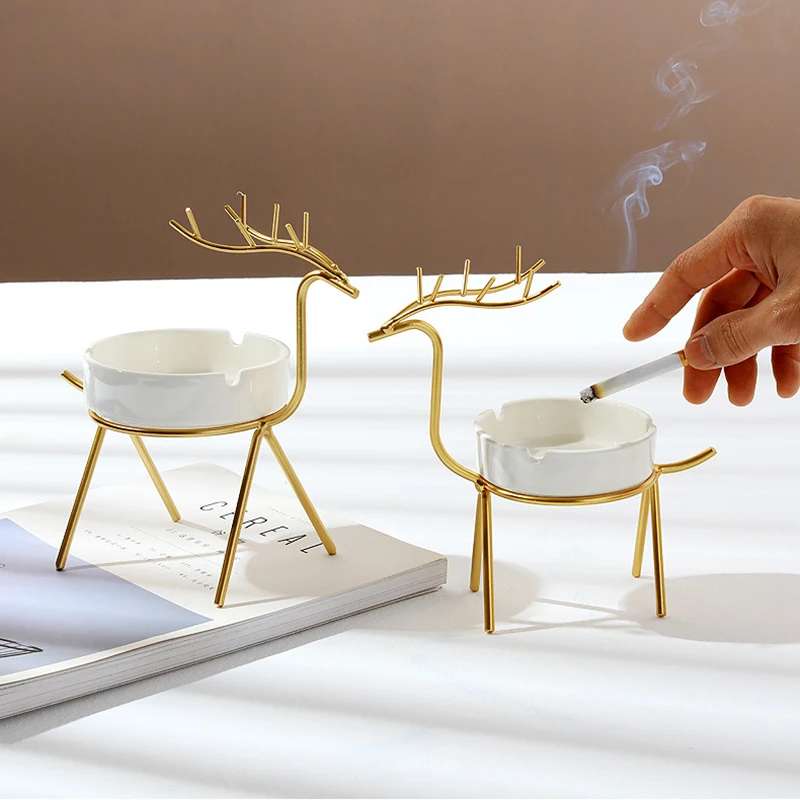 
Personalized hotel bar office home white cigar ashtray custom logo ceramic ashtray 