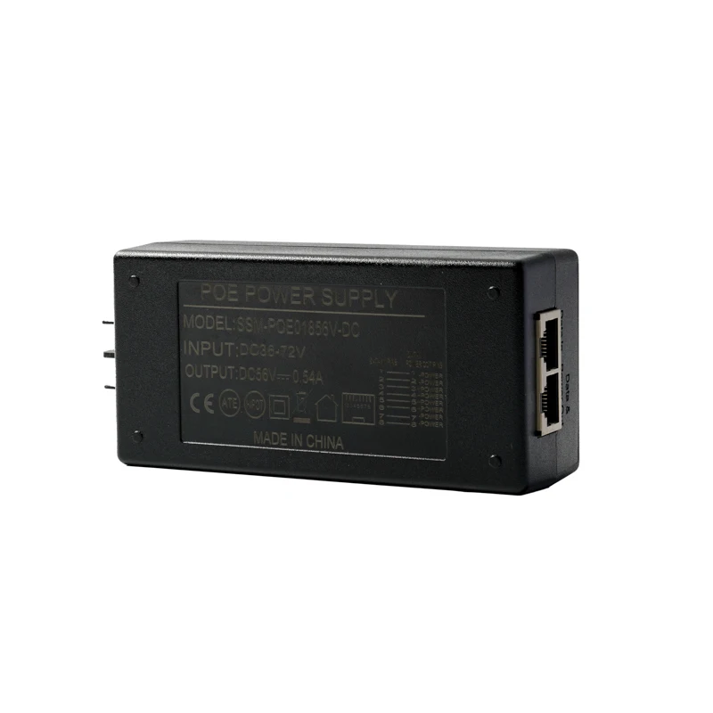Gigabit POE injector56v 0.54a  12V 24V 48V 0.5A 1A power supply 10/100/1000Mbps Wifi wireless Ip Camera Poe Over Ethernet Power