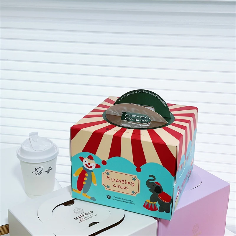 Wholesale Custom size rectangle wedding food box packaging cake box  with window