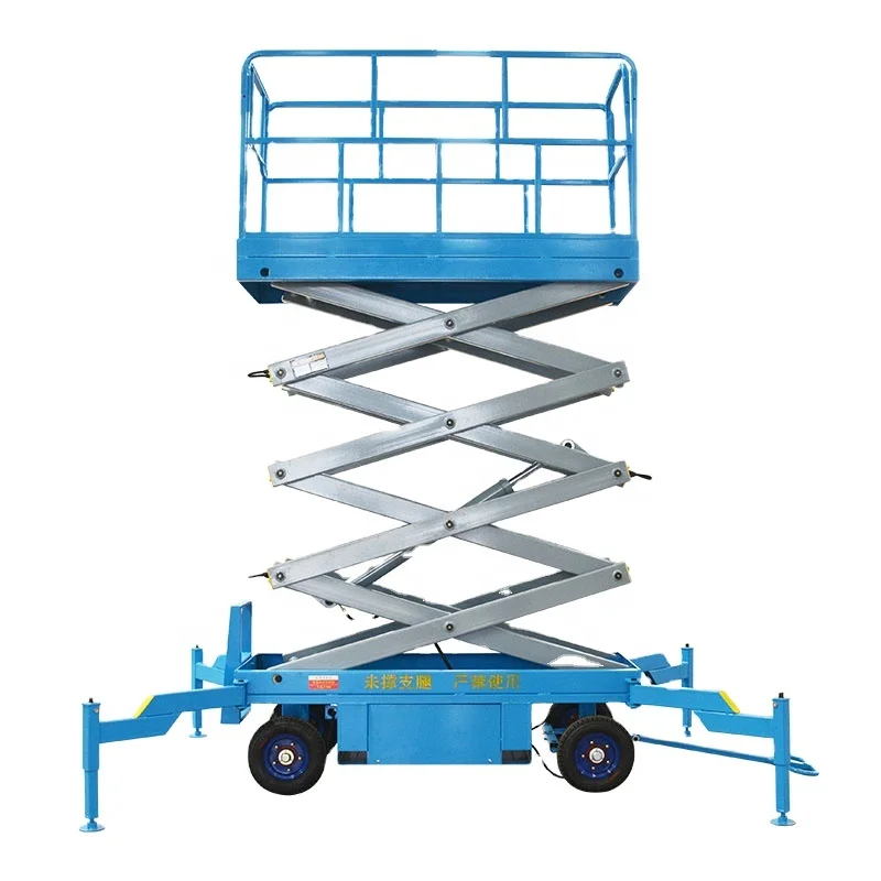 Qiyun 4m Mobile Scissor Lift Used for Construction Building, Factory, Warehouses,Aerial Working