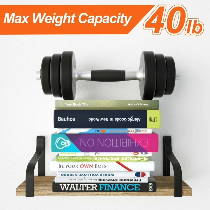 3 Tier Wall Decor Shelf Metal Wooden Rustic Decorative home Hanging display wooden wall shelf