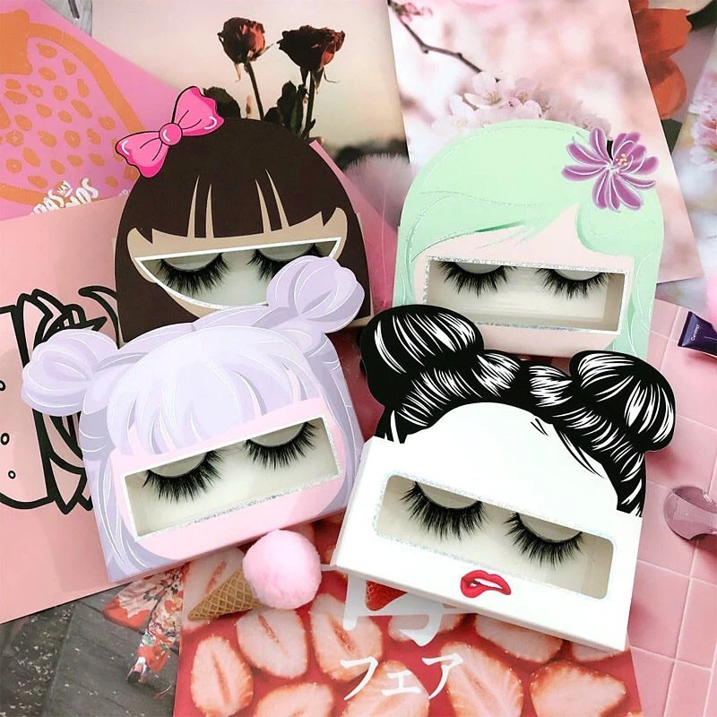Custom Eyelash Packaging Vegan False Human Hair Eyelashes Manufacturers Private Label Faux Mink Silk Lashes Vendor
