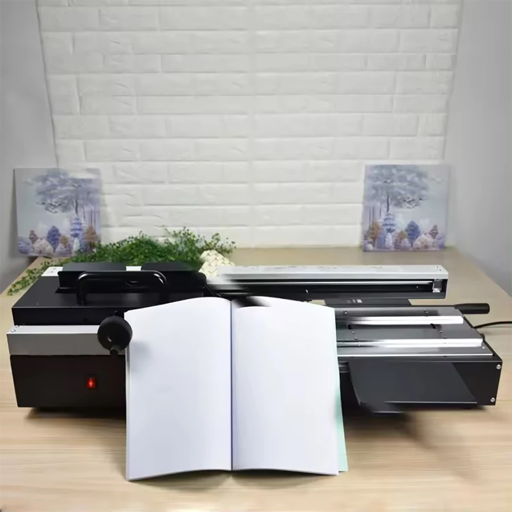 T470 Manual Hot Melt Glue Book Binder Super Fast Glue Binding Machine 250books/hour
