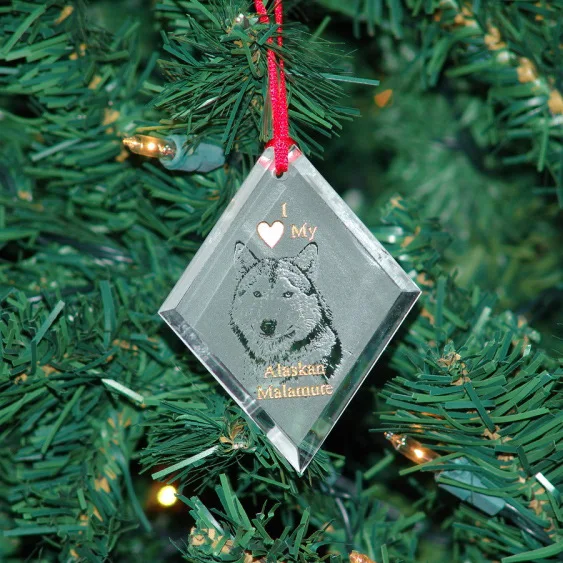 K9 Clear Crystal Glass Christmas Ornaments Custom 3d Logo Carved Hanging Glass Pendant For Christmas Gifts