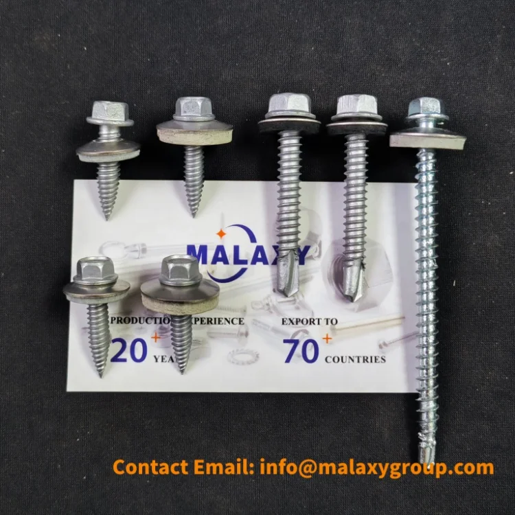 MALAXY Bimetal Stainless Steel 316+scm 435 Sus Metal Compound Hex Head Composite Self Tapping Bi-metal Screw