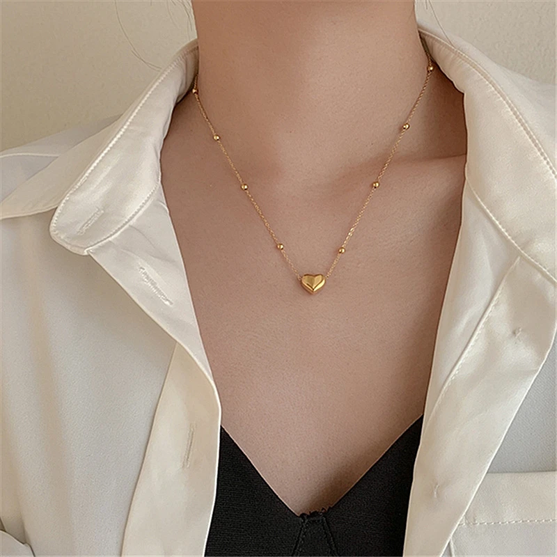 Aimgal Jewelry Wholesale new love titanium steel necklace female